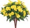 Artificial Impatiens Bouquet Flowers for Outdoors Silk2PCS(Yellow )